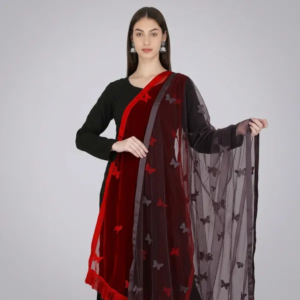 Women_Net_Dupatta_With_Embroidery