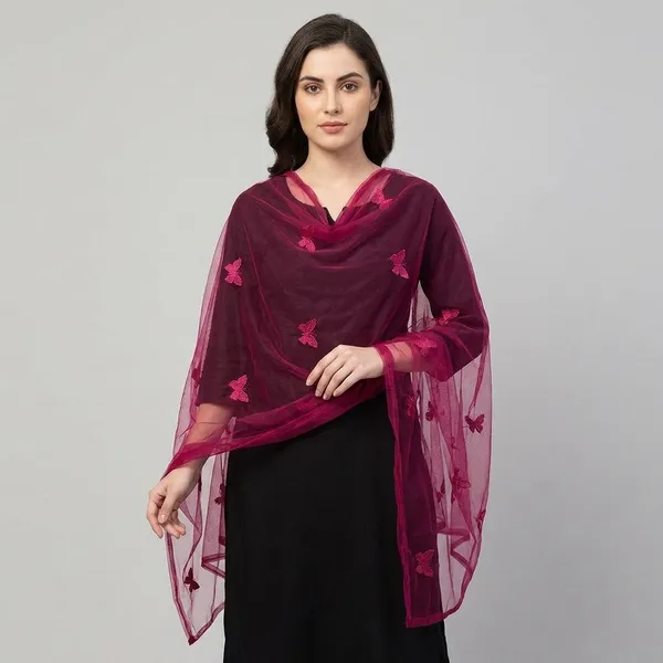Women_Net_Dupatta_With_Embroidery