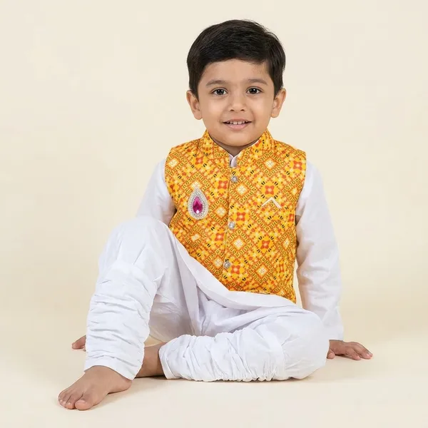 Boys_Cotton_Kurta_Payjama_Jacket_Set