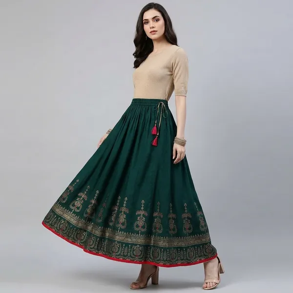 Women_S_Flared_Printed_Skirt