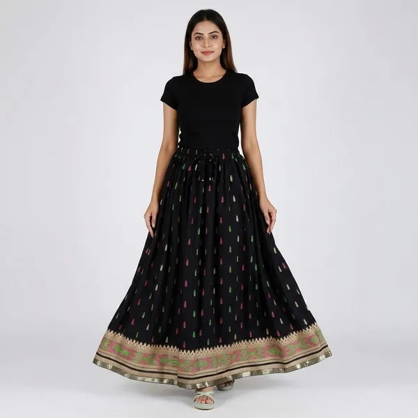 Women_S_Printed_Flared_Long_Skirt