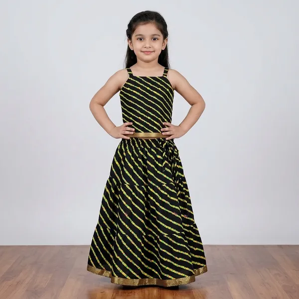 Leheriya_Print_Lehenga_Choli_For_Girls