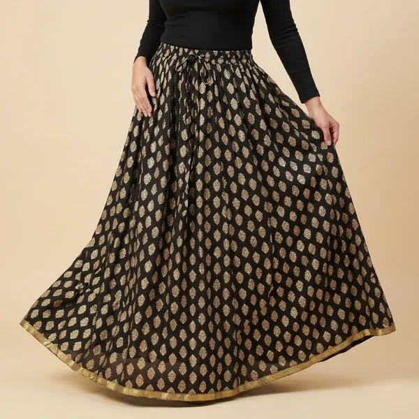 Women_S_Ethnic_Flared_Print_Skirt