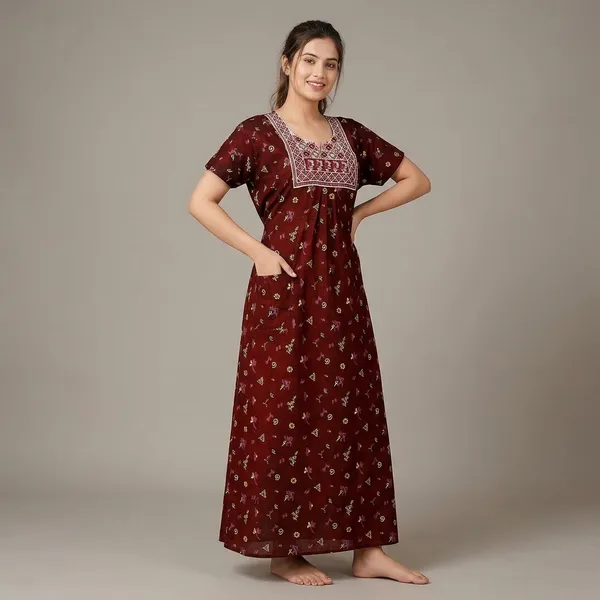Cotton_Embroidery_Nighty_For_Women