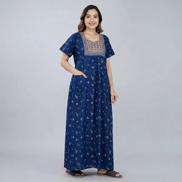 Cotton_Embroidered_Nightgown_With_Pockets_For_Women