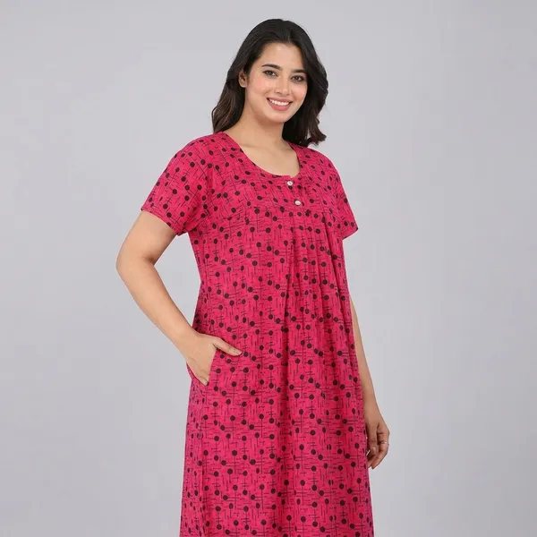 Cotton_Hand_Block_Print_Night_Gown_For_Women