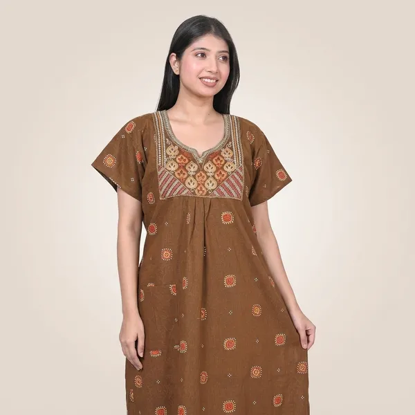 Cotton_Hand_Block_Print_Night_Gown_For_Women