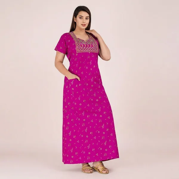Cotton_Embroidery_Nighty_For_Women