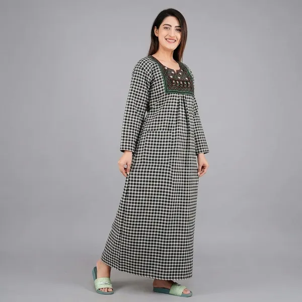 Woolen_Long_Sleeve_Night_Gown_For_Women