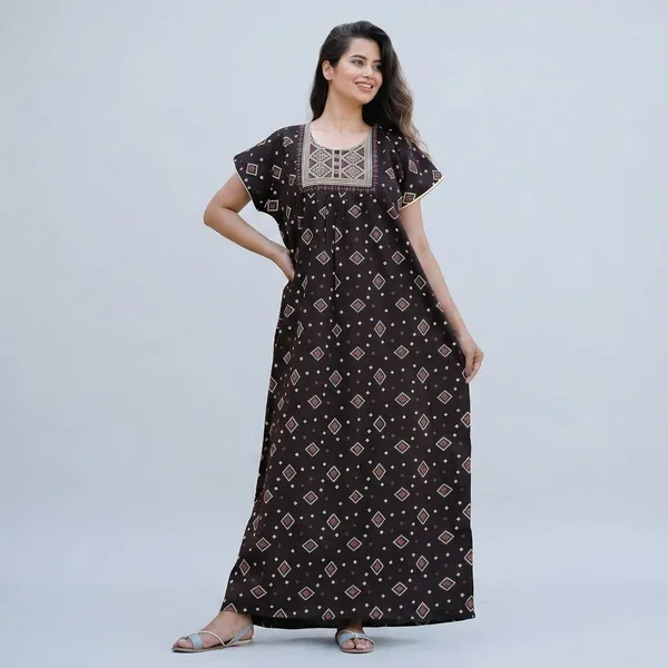 Cotton_Embroidery_Nighty_For_Women