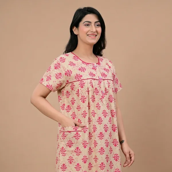 Cotton_Block_Print_Night_Gown_For_Women