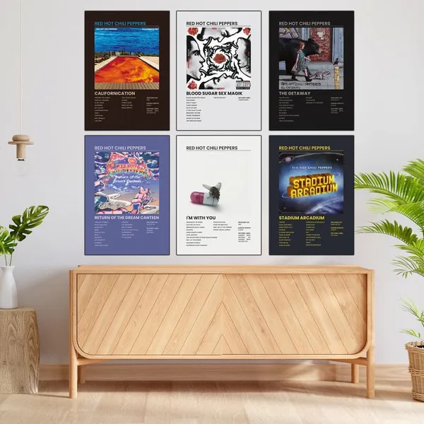 Multicolor_Red_Hot_Chili_Peppers_Music_Album_Set_Of_6_For_Home,_Bedroom,_Living_Room_And_Walls_Art_(Multicolor,_8_Inch)
