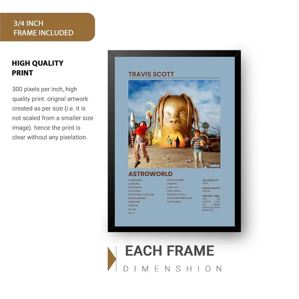 Multicolor_Travis_Scott_(Astroworld)_Music_Album_Posters_With_Frame_(Set_Of_1)_13X10_Inch