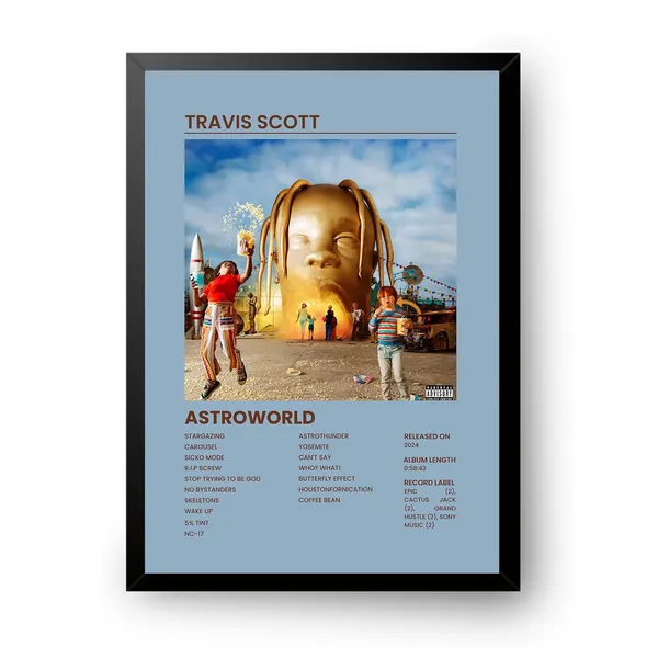 Multicolor_Travis_Scott_(Astroworld)_Music_Album_Posters_With_Frame_(Set_Of_1)_13X10_Inch