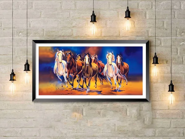 Running_Horses_Vastu_Painting_Blessing_Lucky_Horse_White_Photo_Frame_Modern_Art_With_Lamination_Art_For_Living_room_Office_Decor