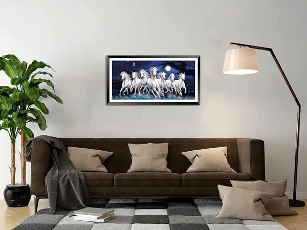 Running_Horses_Vastu_Painting_Blessing_Lucky_Horse_White_Photo_Frame_Modern_Art_With_Lamination_Art_For_Living_room_Office_Decor