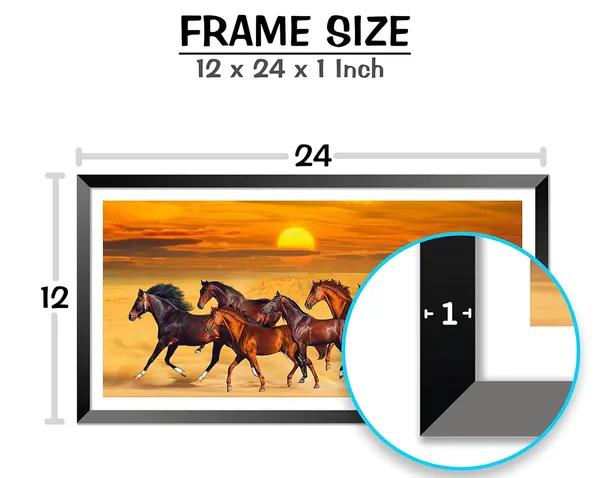 Horse_Brown_Running_Horses_Vastu_Painting_Blessing_Lucky_Horse_White_Photo_Frame_Modern_Art_With_Lamination_Art_For_Living_room_Office_Decor