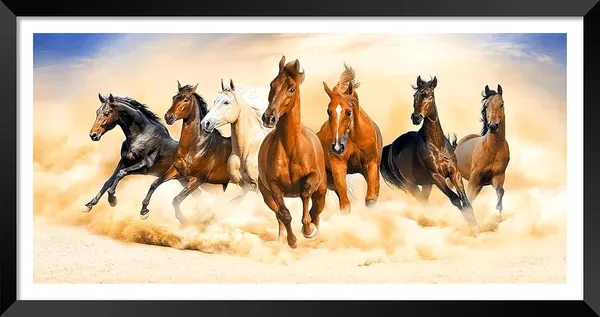Running_Horses_Vastu_Painting_Blessing_Lucky_Horse_White_Photo_Frame_Modern_Art_With_Lamination_Art_For_Living_room_Office_Decor