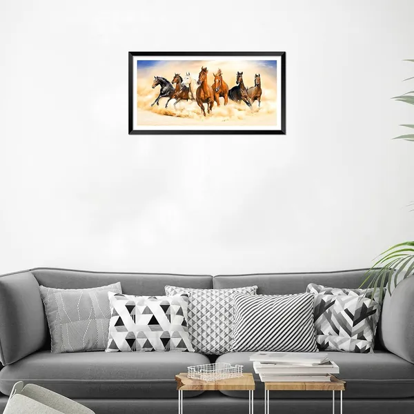 Running_Horses_Vastu_Painting_Blessing_Lucky_Horse_White_Photo_Frame_Modern_Art_With_Lamination_Art_For_Living_room_Office_Decor