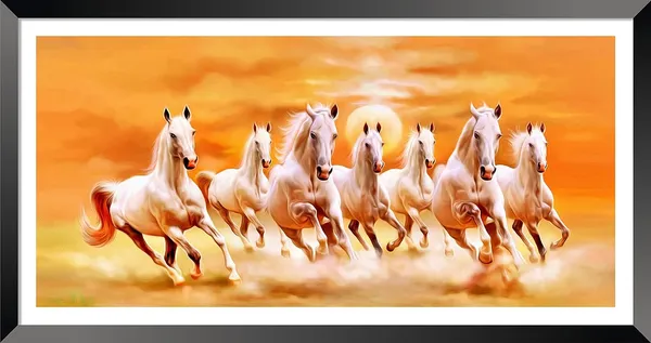Running_Horses_Vastu_Painting_Blessing_Lucky_Horse_White_Photo_Frame_Modern_Art_With_Lamination_Art_For_Living_room_Office_Decor