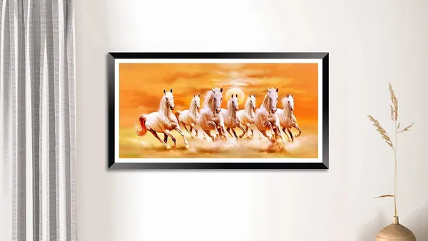 Running_Horses_Vastu_Painting_Blessing_Lucky_Horse_White_Photo_Frame_Modern_Art_With_Lamination_Art_For_Living_room_Office_Decor