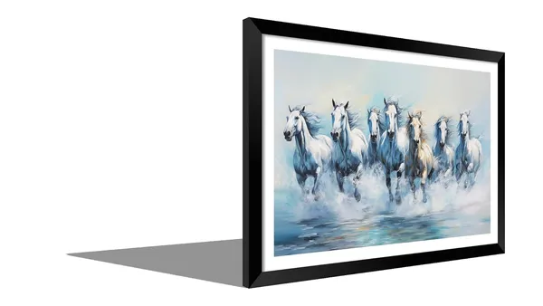 Black_Running_Horses_Vastu_Painting_Blessing_Lucky_Horse_White_Photo_Frame_Modern_Art_With_Lamination_Art_For_Living_room_Office_Decor