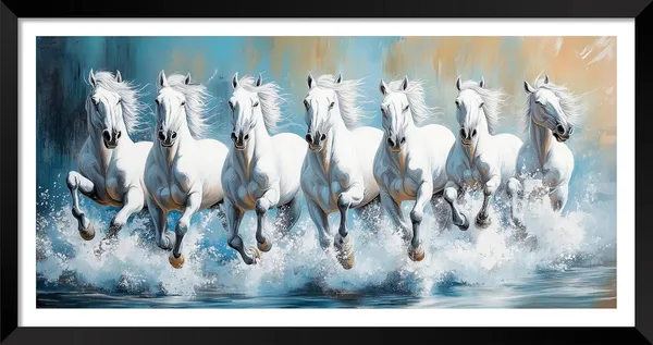 Running_Horses_Vastu_Painting_Blessing_Lucky_Horse_White_Photo_Frame_Modern_Art_With_Lamination_Art_For_Living_room_Office_Decor