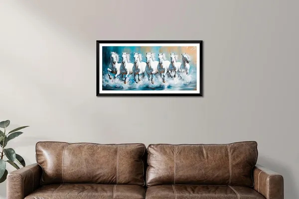 Running_Horses_Vastu_Painting_Blessing_Lucky_Horse_White_Photo_Frame_Modern_Art_With_Lamination_Art_For_Living_room_Office_Decor