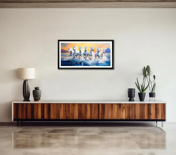 Running_Horses_Vastu_Painting_Blessing_Lucky_Horse_White_Photo_Frame_Modern_Art_With_Lamination_Art_For_Living_room_Office_Decor