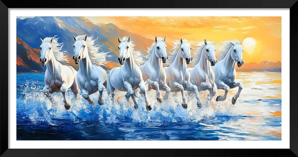 Running_Horses_Vastu_Painting_Blessing_Lucky_Horse_White_Photo_Frame_Modern_Art_With_Lamination_Art_For_Living_room_Office_Decor