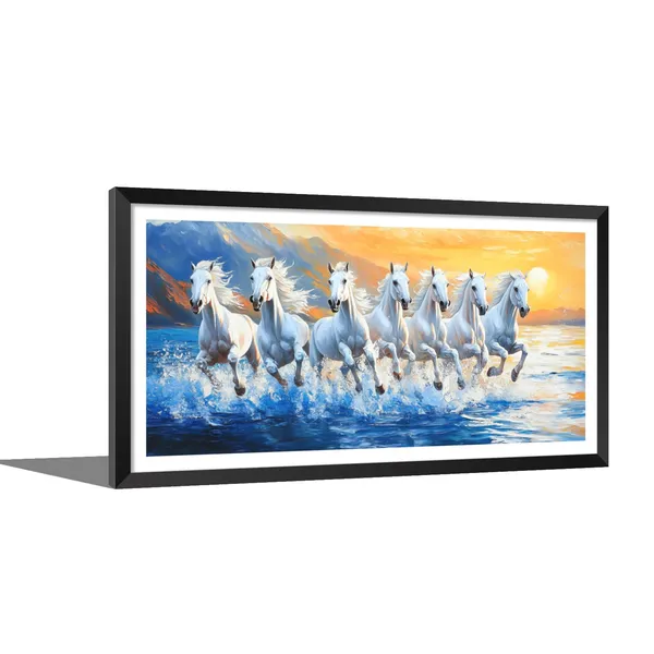 Running_Horses_Vastu_Painting_Blessing_Lucky_Horse_White_Photo_Frame_Modern_Art_With_Lamination_Art_For_Living_room_Office_Decor