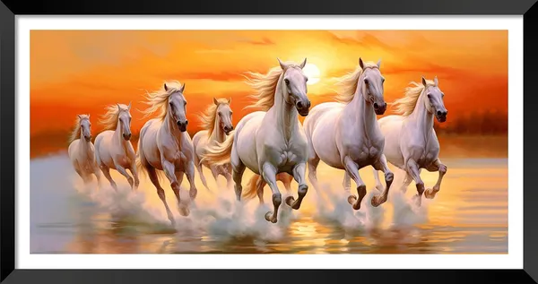 Black_Running_Horses_Vastu_Painting_Blessing_Lucky_Horse_White_Photo_Frame_Modern_Art_With_Lamination_Art_For_Living_room_Office_Decor