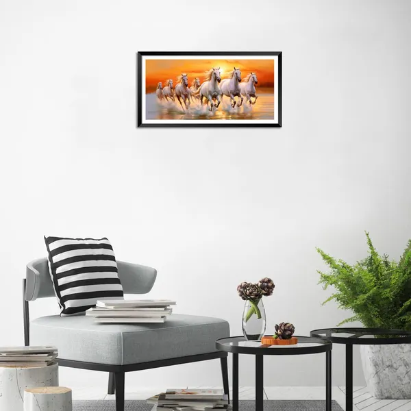 Black_Running_Horses_Vastu_Painting_Blessing_Lucky_Horse_White_Photo_Frame_Modern_Art_With_Lamination_Art_For_Living_room_Office_Decor