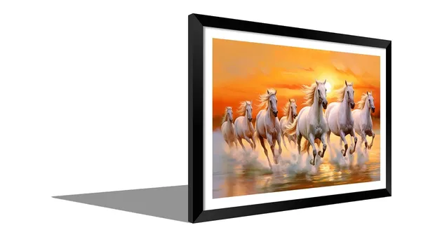 Black_Running_Horses_Vastu_Painting_Blessing_Lucky_Horse_White_Photo_Frame_Modern_Art_With_Lamination_Art_For_Living_room_Office_Decor