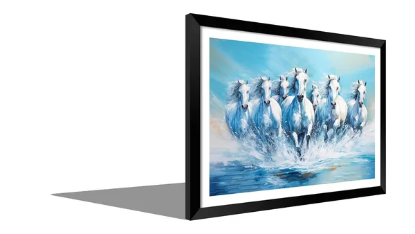 Running_Horses_Vastu_Painting_Blessing_Lucky_Horse_White_Photo_Frame_Modern_Art_With_Lamination_Art_For_Living_room_Office_Decor