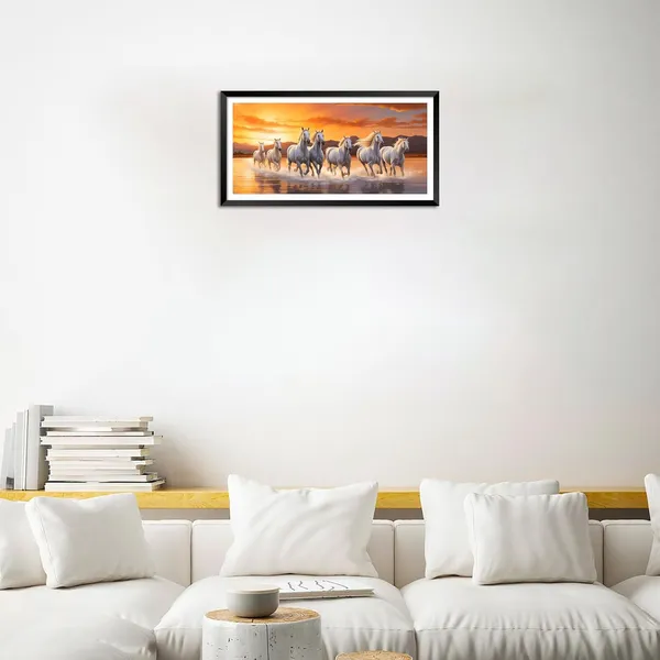 Black_Running_Horses_Vastu_Painting_Blessing_Lucky_Horse_White_Photo_Frame_Modern_Art_With_Lamination_Art_For_Living_room_Office_Decor