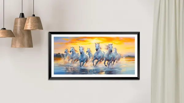 Running_Horses_Vastu_Painting_Blessing_Lucky_Horse_White_Photo_Frame_Modern_Art_With_Lamination_Art_For_Living_room_Office_Decor