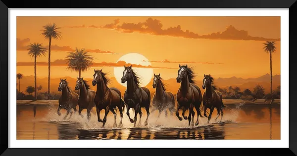 Black_Running_Horses_Vastu_Painting_Blessing_Lucky_Horse_White_Photo_Frame_Modern_Art_With_Lamination_Art_For_Living_room_Office_Decor
