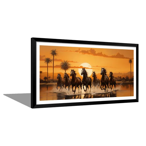 Black_Running_Horses_Vastu_Painting_Blessing_Lucky_Horse_White_Photo_Frame_Modern_Art_With_Lamination_Art_For_Living_room_Office_Decor