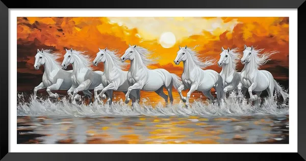 Running_Horses_Vastu_Painting_Blessing_Lucky_Horse_White_Photo_Frame_Modern_Art_With_Lamination_Art_For_Living_room_Office_Decor