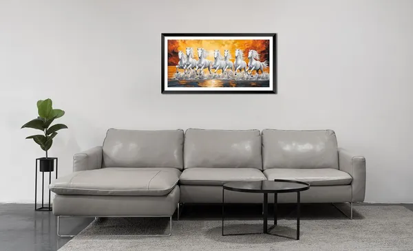 Running_Horses_Vastu_Painting_Blessing_Lucky_Horse_White_Photo_Frame_Modern_Art_With_Lamination_Art_For_Living_room_Office_Decor