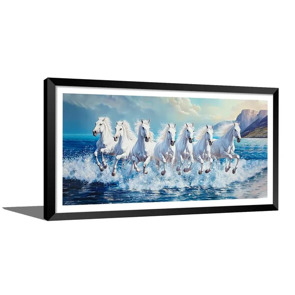 Running_Horses_Vastu_Painting_Blessing_Lucky_Horse_White_Photo_Frame_Modern_Art_With_Lamination_Art_For_Living_room_Office_Decor