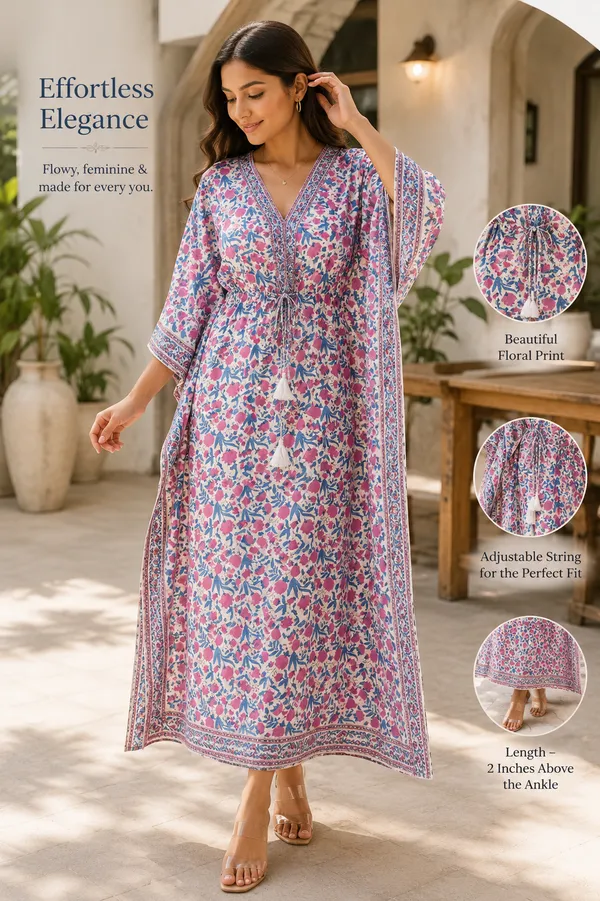 Floral_Paradise_Cotton_Kaftan_-_Long