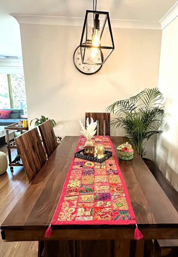Patchwork_Table_Runner_Pink_|_14_X_70_Inches