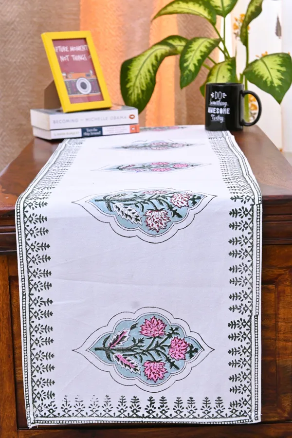 Leafy_Charm_Handblock_Print_Table_Runner