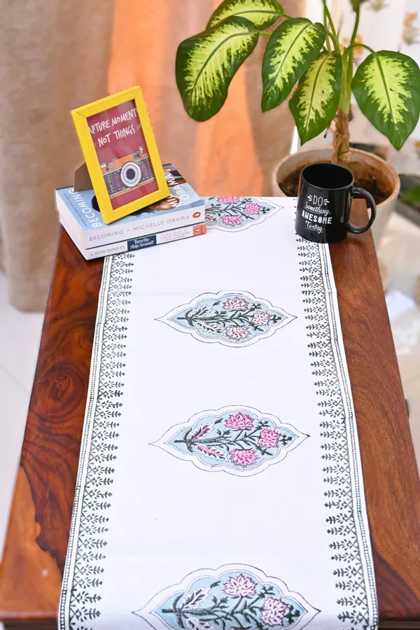 Leafy_Charm_Handblock_Print_Table_Runner