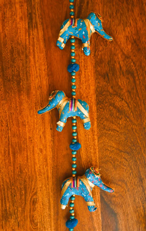 Gotta_Patti_Elephant_Latkan_Pair_-_Set_Of_2_Blue_Swingy_Sparkle