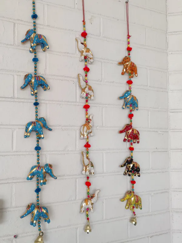 Set_of_2_Gotta_Patti_Elephant_Latkan_Pair_|_Multicolored_Swingy_Sparkle