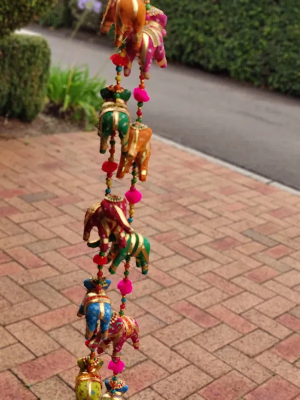 Set_of_2_Gotta_Patti_Elephant_Latkan_Pair_|_Multicolored_Swingy_Sparkle