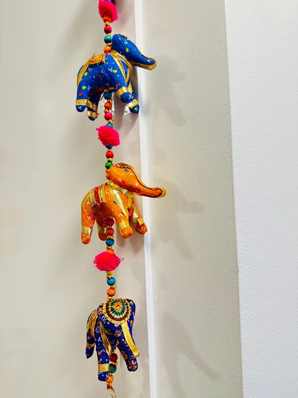 Set_of_2_Gotta_Patti_Elephant_Latkan_Pair_|_Multicolored_Swingy_Sparkle